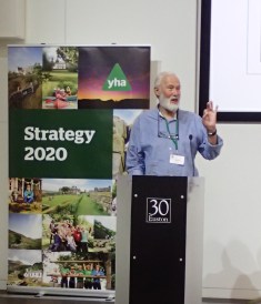 Sir Chris Bonington has long been a friend of the YHA. He spoke of staying at hostels as a boy when he and a friend made a poor attempt at slimbing Snowdon in the winter of 1951. Wearing hob-nailed boots from an Army Surplus store and a cut down school mac, he was carried down on an avalanche. However, he was then hooked on climbing