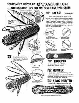 1978 safari trooper poster, also showing the stag handled model