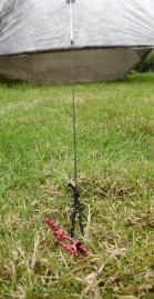 Short length of 2mm bungee cord added to the end wall tie outs