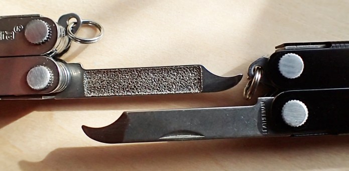 The nail file and nail cleaner tip found on the Micra is as good as any found on the whole range of Leatherman multi-tools. Both sides are shown here
