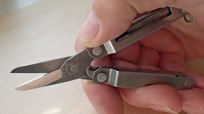 In common with the other small Leatherman multi-tools that come supplied with them, the spring loaded scissors on the Micra fit in the hand well and will tackle most average tasks with ease