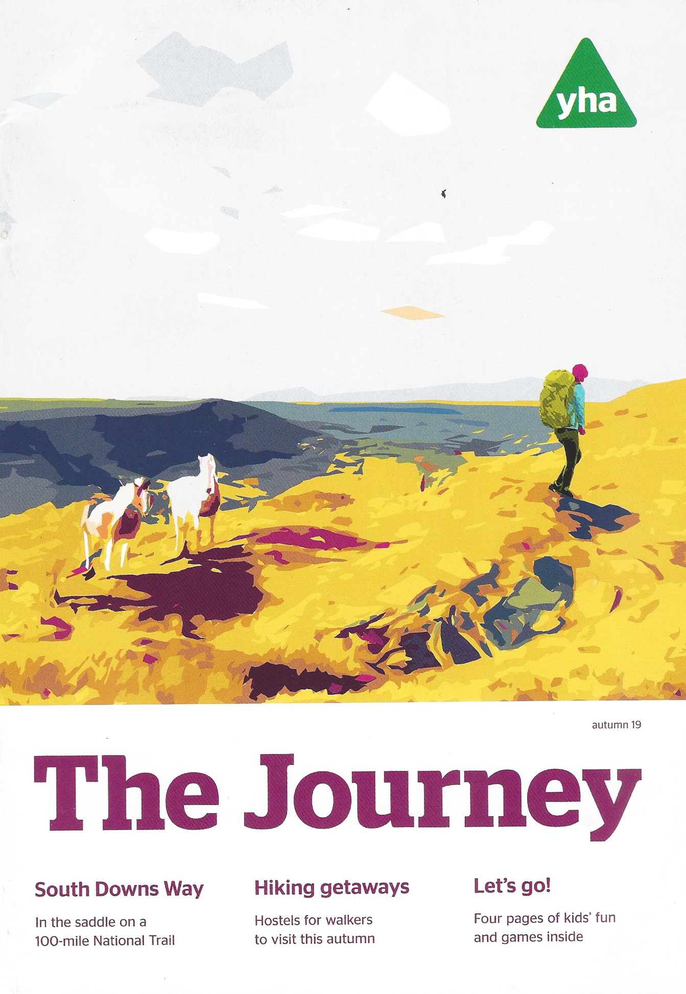 The Journey, magazine of the YHA, Autumn 2019. Cover: Wild horses, Brecon Beacons National Park
