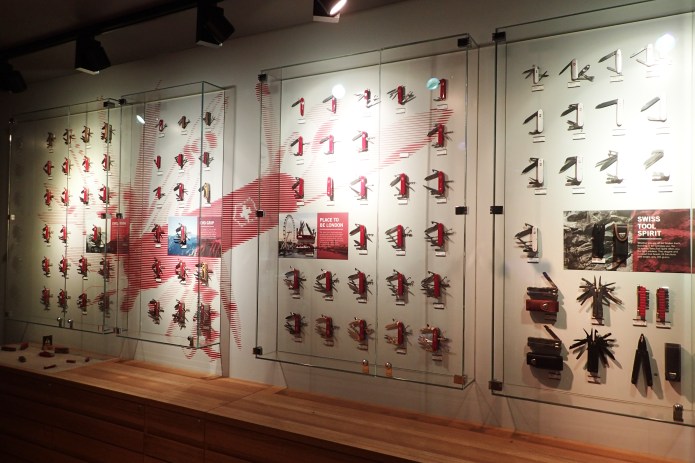 Some of the 400 or so pocket knives that are on display