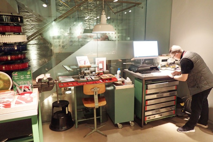 Repair work was underway