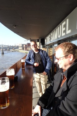 Balcony of the Samuel Pepys gave views of the Shard, Globe Theatre and Tate Modern, housed in the former Battersea Power Station