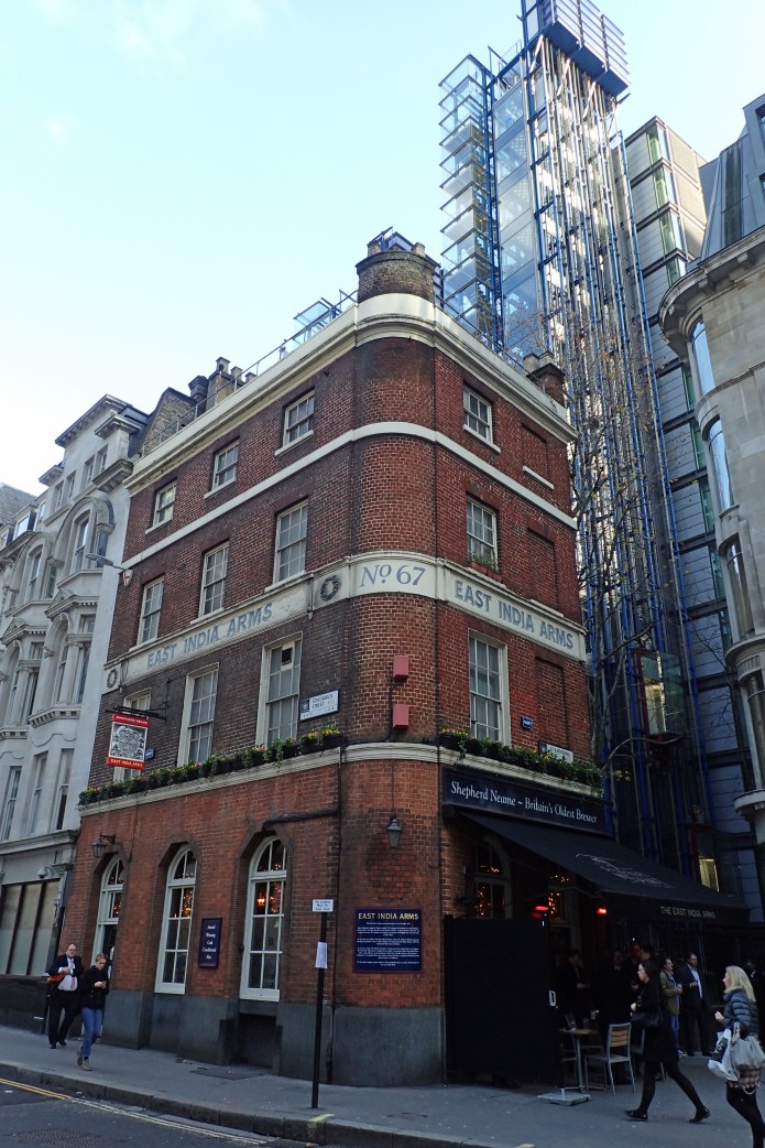 East India Arms- packed with vertical lunchers by the time we reached it