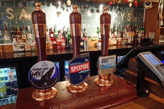 Out first choice of cask beers in the Samuel Pepys