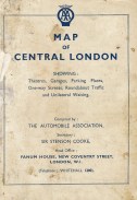 Map to central London produced by the Automobile Association, circa 1935