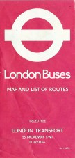 Free map of London showing maps and routes across both Greater and Central London. April 1976