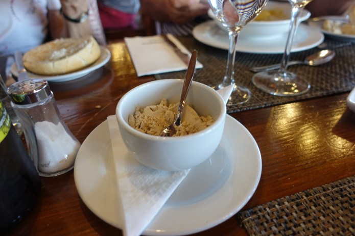 Gofio in centre of restaurant table. Bodega Monje, Tenerife