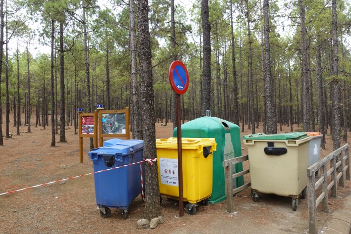 Useful facilities provided at campsite on Gran Canaria. It is along way to the nearest bin from here....