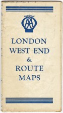 Map showing the London West End & routes into London. Printed by John Bartholomew & Son, Edinburgh, circa 1954