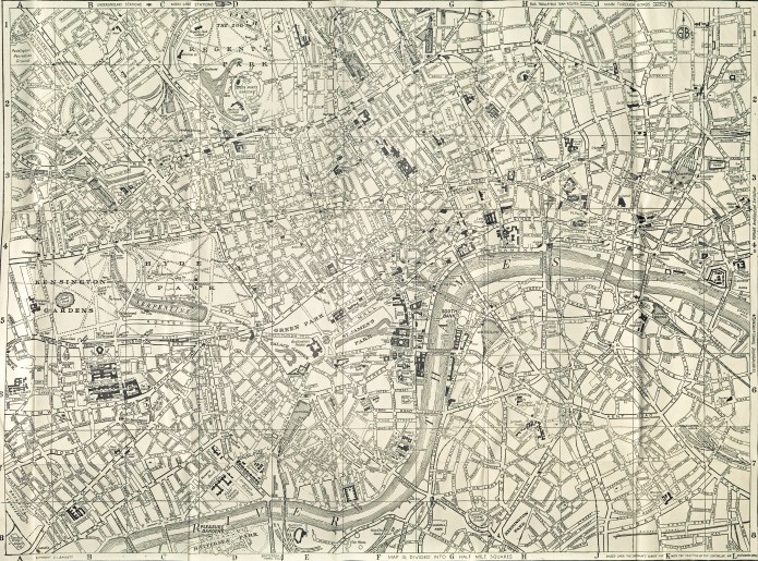 there is a lot of fine detail map provided on the map supplied by the London Co-operative Society, look at how much is included for those visiting Hyde Park- paths, statues, refreshments and bandstand are amongst the places shown