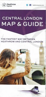 Central London map and guide produced by Heathrow Express and available to the public free of charge