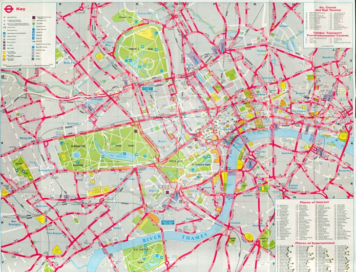 The 1979 bus map provided by London Transport includes a map drawn in 1976 by the Cartographic Department of Cook, Hammond and Kell Ltd. D. Penrose was again responsible for its design