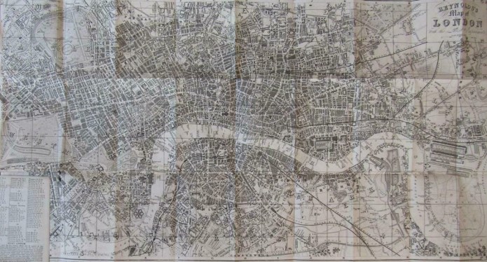 Map of London for visitors to the Great Exhibition, 1851. Prepared by J. Reynolds, 174 The Strand