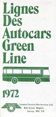 Free London map from Green Line Coaches produced for French visitors, 1972