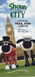 Shaun in the City sculpture trail map, produced and issued free in 2015