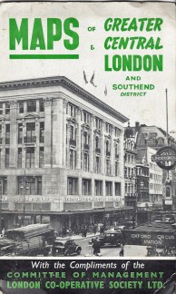 Map given free of charge of shareholders in the London Co-operative Society