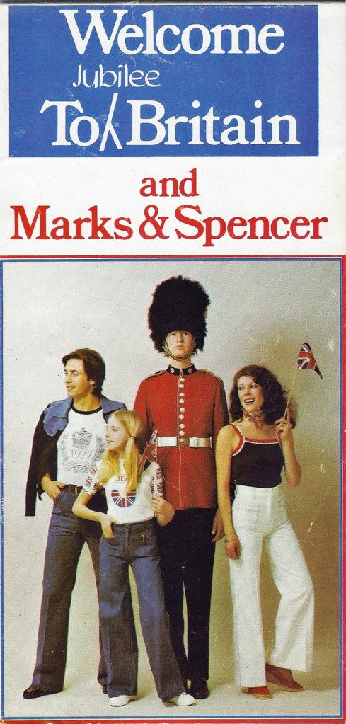 Map of London licences and produced by retailer Marks & Spencer specifically aimed at overseas visitors travelling to London during the 1977 coronation year