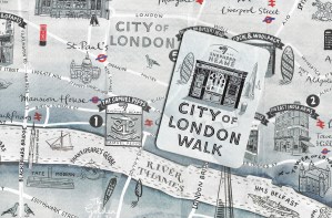 In March 2019 Kent brewers released a free map depicting a trail through London that visited eight of their pubs en route. Drawn by Peter Gander, it is an attractive product but not that suited to following on the ground. Three Points of the Compass walked the route in November 2019