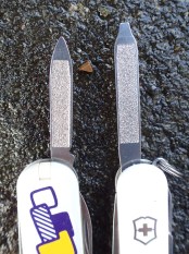 Surprisingly, the nailfile on the Ambassador is smaller than that on the Classic, though it is still a capable tool