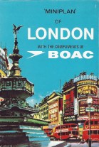 Free map provided to airline passengers by BOAC. Produced by Miniplans Ltd. 1960