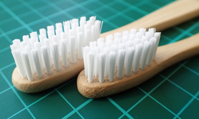 Adult and Child size toothbrush heads compared