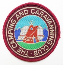 Cloth badge of the Camping and Caravanning Club