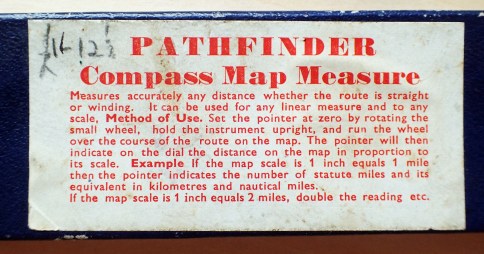 Box and instructions for the basic Pathfinder map measure and compass