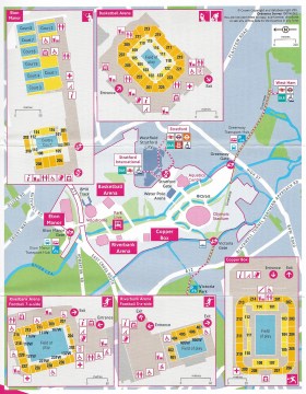 Free map sent to holders of tickets for Paralympic events taking place in the Olympic Park. The park was large and much of the layout temporary for the games themselves. 2012