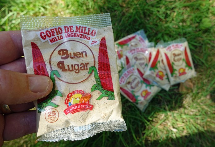 Gofio can be purchased in handy 25g individual servings, perfect for a breakfast dish