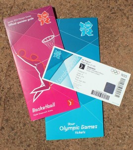 Ticket pack sent to someone fortunate enough to have gained a ticket to an Olympic event.