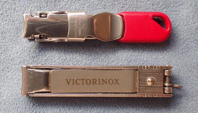 Two small Victorinox nail clippers- Similar sizes. Possibly one of these is the best option for taking on longer trails