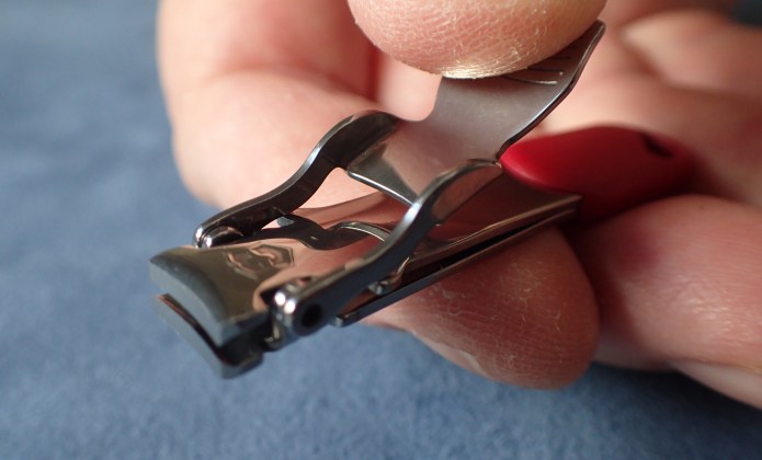 Victorinox nail clippers. Model 8.2050.B1 in use