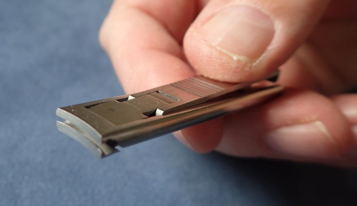 Zwilling nail clipper in use