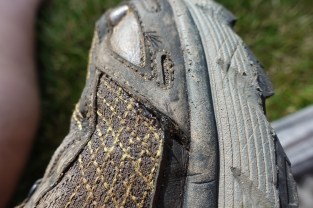 A squirt of gel super glue kept a trail shoe that was coming apart from progressing further