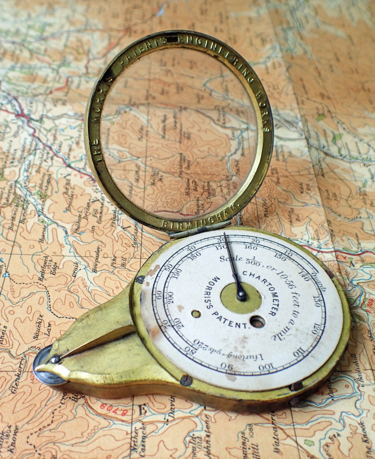 Map Measurer of the month- Morris's Patent Chartometer, with Totaliser