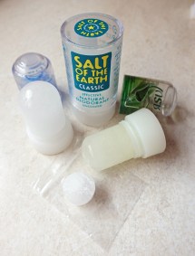 A small piece of alum stick is carried to reduce the hiker funk