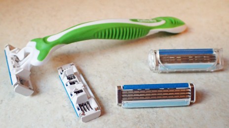 If carrying disposal razors, only one handle need be carried as the heads are often interchangeable