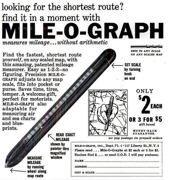 Mile-O-Graph advertised in Motor Trend, May 1957