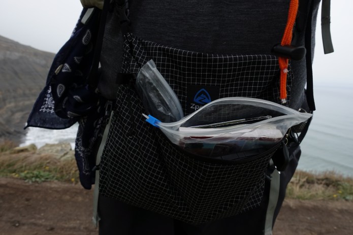 Gridstop chest pouch in use on the Cleveland Way