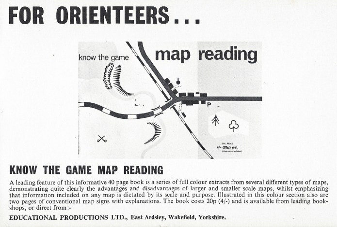 1970 advertisement for Know the Game- map reading