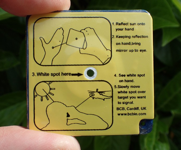 Small square acrylic signal mirror