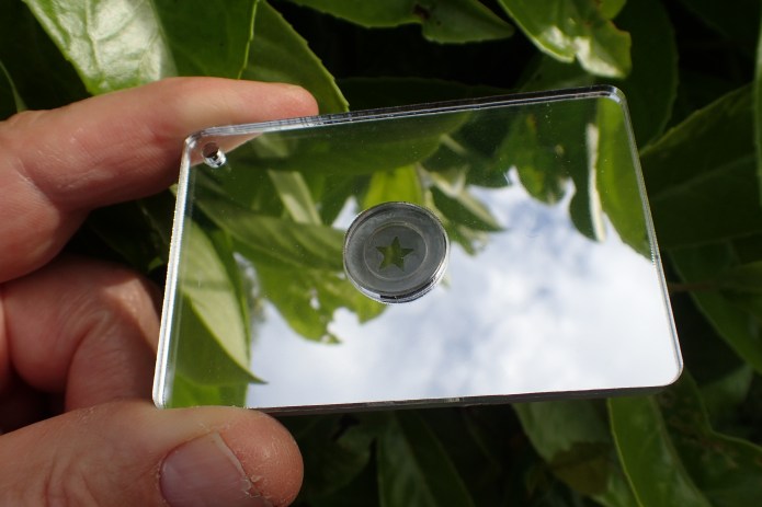Acrylic signal mirror is a useful size