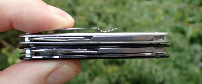 Single layer Money Clip compared with two layer Ambassador