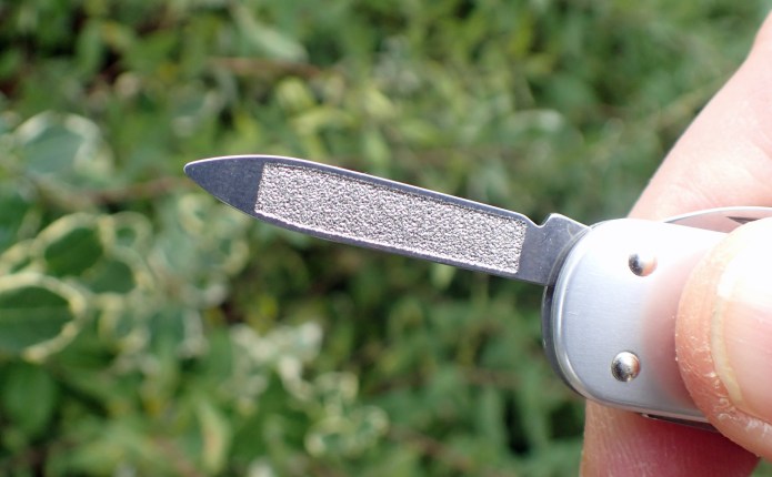 Tiny nail file on Money Clip is just about usable