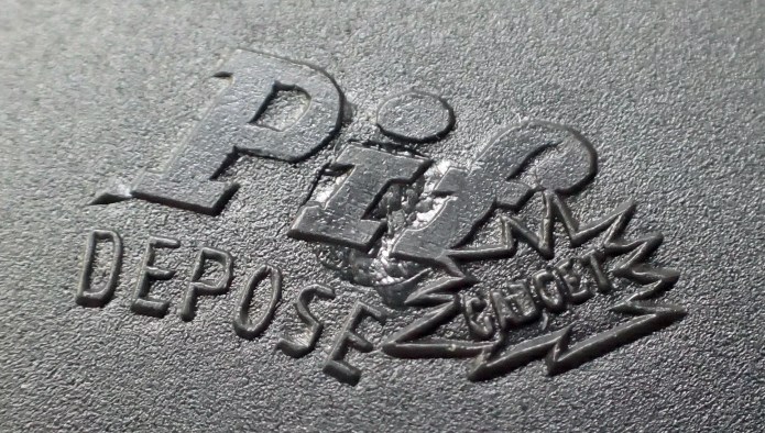 The only markings on the device are on the rear- 'Pif GADGET DEPOSE'. The word Déposé simply means that the manufacturer has registered the design.