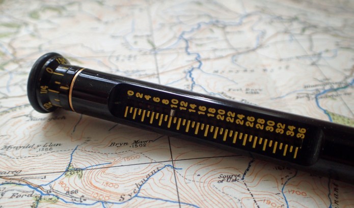 36 inches of measurement, in eighth of an inch increments, are shown on the side of the Roller Rule