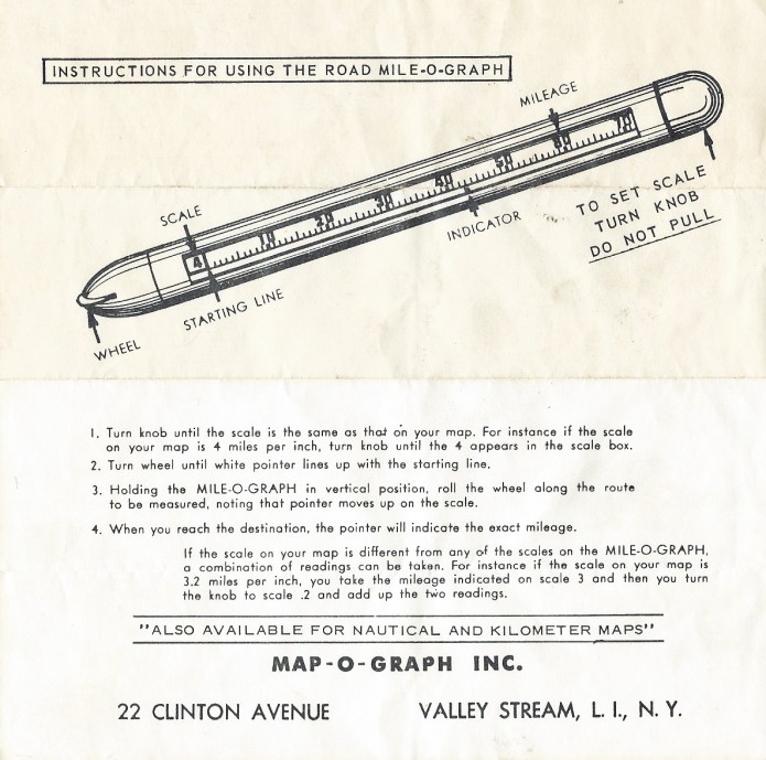 Instructions that come with the Mile-O-Graph